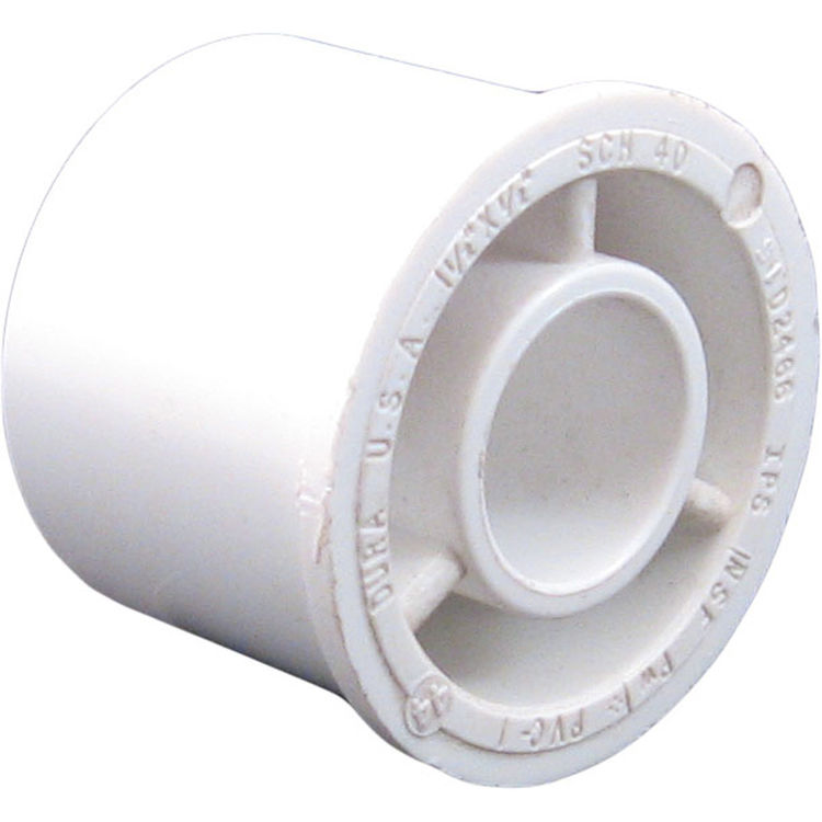 PVCB11212 Schedule 40 PVC Bushing, 1-1/2 x 1/2 Inch