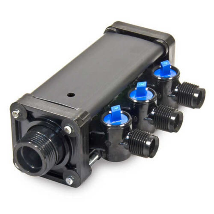 Viega 50033 MiniBloc 3-Port 1/2" PEX Crimp PolyAlloy Manifold