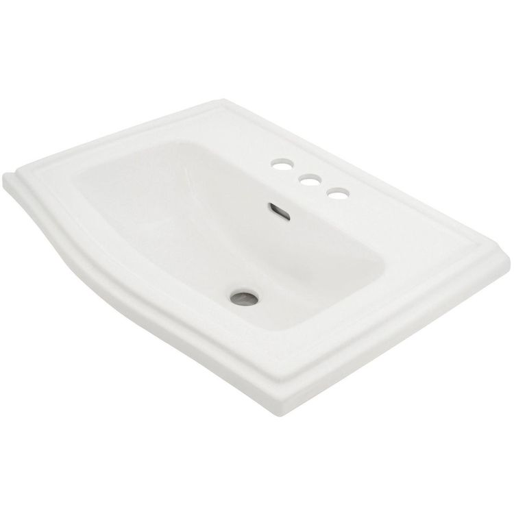 Toto Clayton Self Rimming Lavatory, 4in Centers, ADA, Cotton White - LT781.4#01