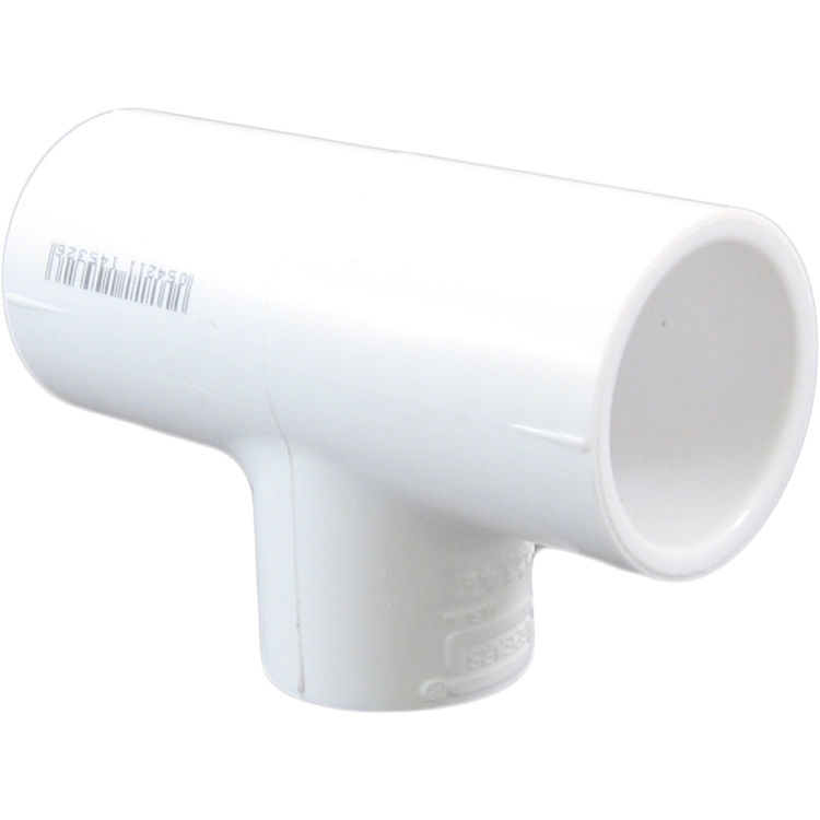 Schedule 40 PVC 3in x 3in x 2in Tee (Slip x Slip x Slip)