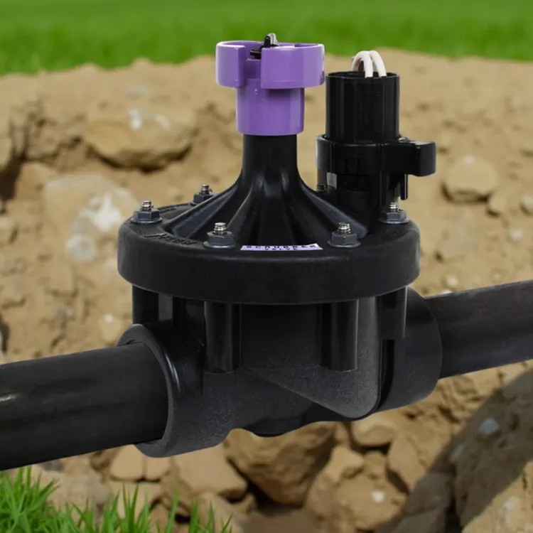 Rain Bird 1-1/2" Inline Plastic Industrial Irrigation Valve, For Reclaimed Water, 24 VAC - I150PESBR (B37310)
