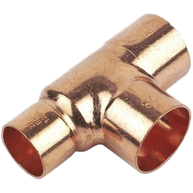 Cello 3" x 2-1/2" x 3" Copper Reducing Tee