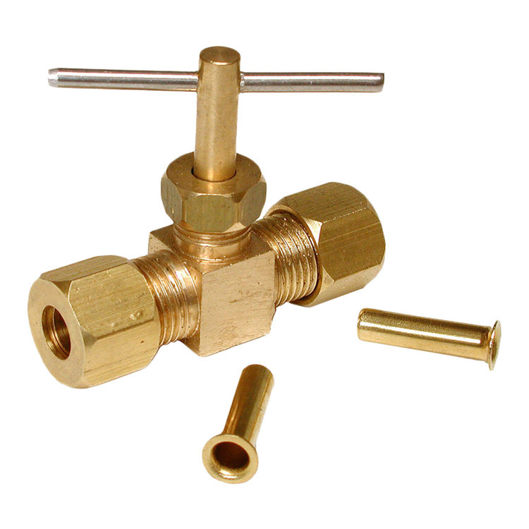Dial 1/4" cc x 1/4" cc In-Line Needle Valve, 1/4" - 94045