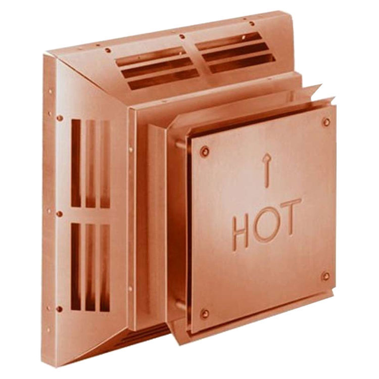 DuraVent 46DVA-HC-C DirectVent Pro 4" Square Horizontal Termination Kit (Copper) for 6-5/8" O.D. Vent