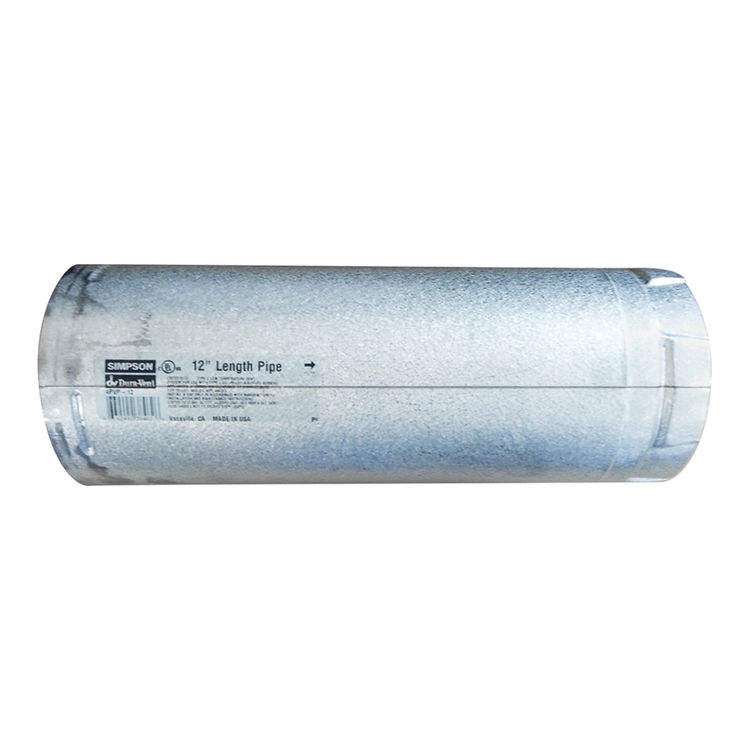 DuraVent PelletVent Pro 4" x 12" Straight Length Pipe, Galvalume - M&G DuraVent 4PVP-12