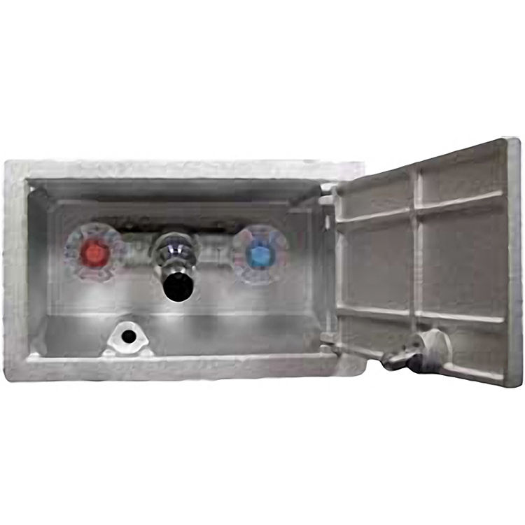 Woodford B22PX-8 Hot and Cold Freezeless Chrome-Plated Box Wall Faucet