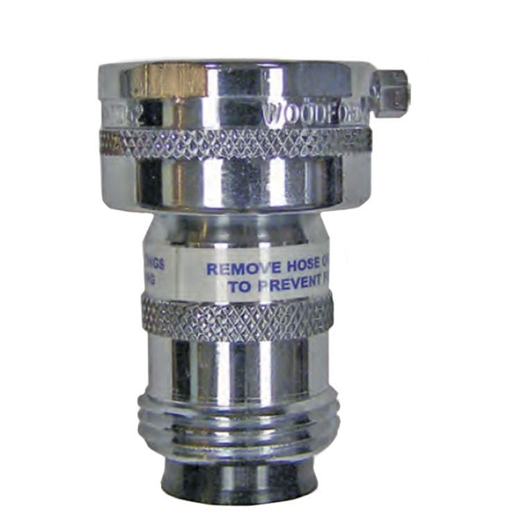 Woodford 50H-CH NIDEL Double-Check Backflow Preventer, Add-On 3/4" Hose Thread, Chrome
