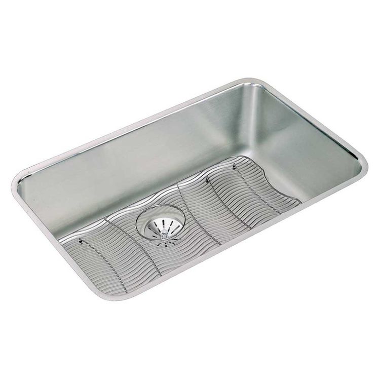 Elkay ELUH281610PDBG Lustertone Classic 30-1/2" x 18-1/2" x 10" Undermount Sink Kit w/ Perfect Drain, Stainless