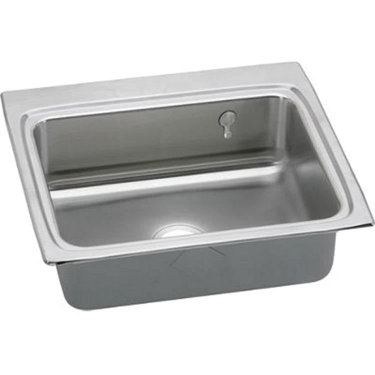 Elkay LR2522EK0 Gourmet e-dock Stainless Steel Single Bowl Sink Package