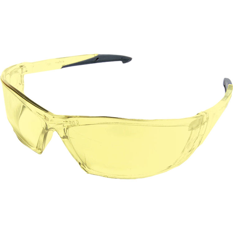 Edge EyeWear SD112 Delano Safety Sunglasses - Black Frame With Yellow Lens