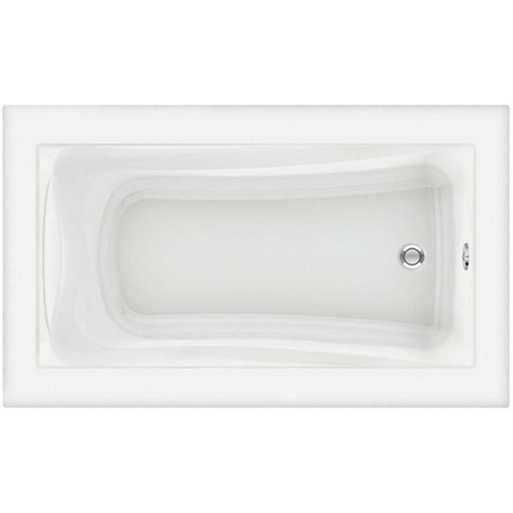 American Standard 3571.002.020 Green Tea 60" x 36" Soaking Bathtub, Reversible Drain, White