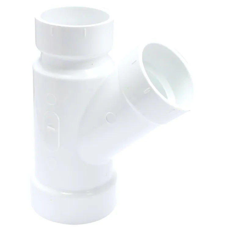 2" x 1-1/2" PVC Wye, Reducing DWV (Drain Waste and Vent) - Hub