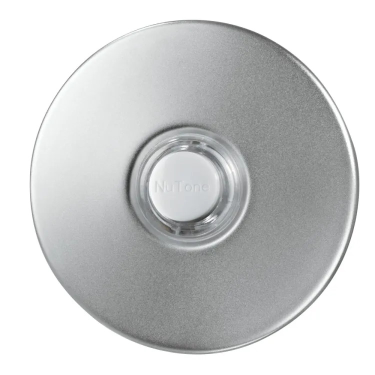 Broan-NuTone Lighted Round Pushbutton, Satin Nickel - PB41LSN
