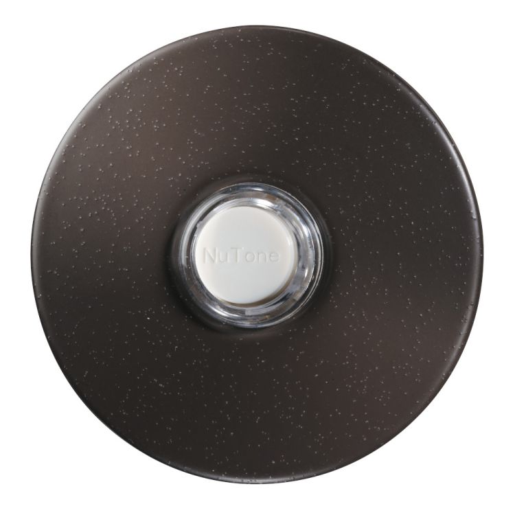 Broan-NuTone Lighted Round Pushbutton, Oil-Rubbed Bronze - PB41LBR