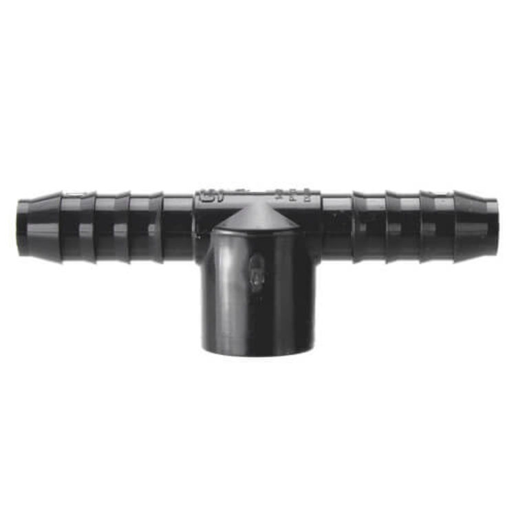 PETT12BBT 1/2" POLY INSERT TEE BARBxBARBxFIP