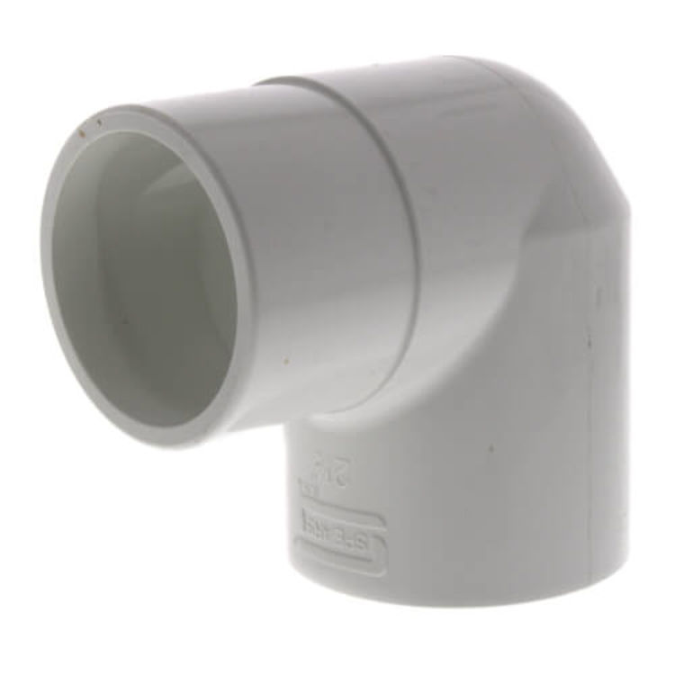 PVCL212ST 2-1/2" Schedule 40 PVC 90 Degree Elbow, Slip x Thread
