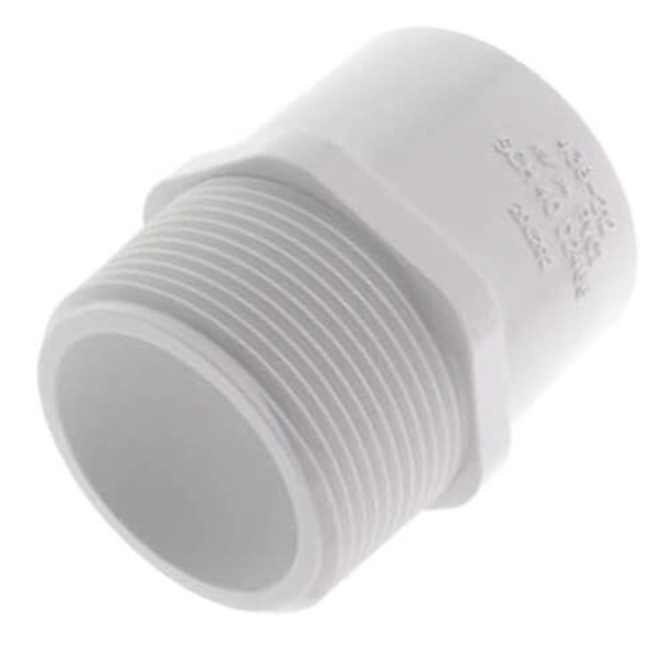 PVCMA112114 1-1/2"x1-1/4" Schedule 40 PVC Male Adapter