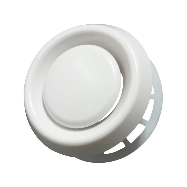 Deflecto TFG4 Round Adjustable Ceiling Diffuser, 4"