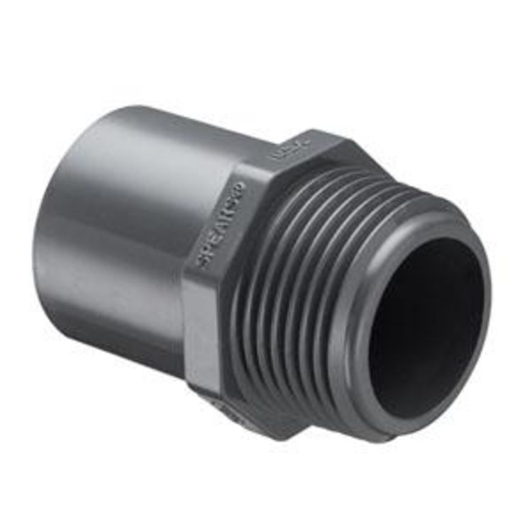 PVC80MA134 1" x 3/4" Schedule 80 PVC Male Adapter 
