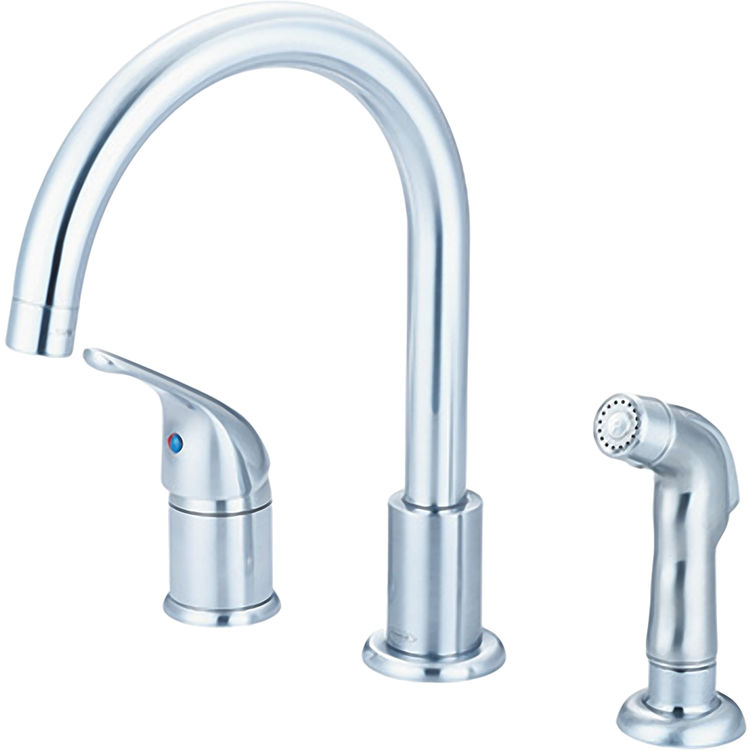 Pioneer Premium Single-Handle Kitchen Faucet w/ Side Spray, 3 Hole, Stainless Steel - 2PM331-SS