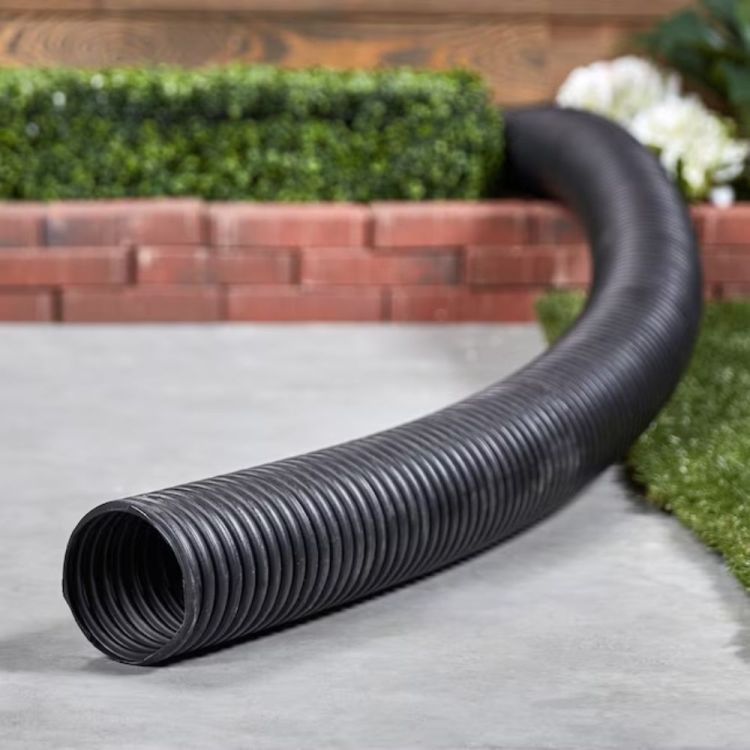  4in Single Wall Corrugated HDPE Pipe Tubing, 100-Feet Roll, 4-1 - 04010100