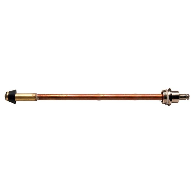 Arrowhead Brass 8in O-ring Seal One-piece Bonnet Stem Assembly for 420 Series Stem Assembly, 12-pt Handle Spline - PK2008