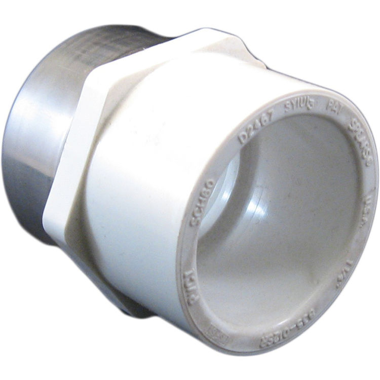 Schedule 80 PVC 1-1/4" Stainless Steel Female Adapter