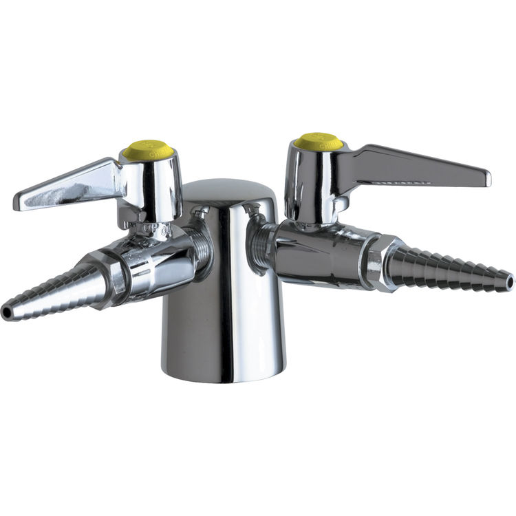 Chicago Faucets 982-909AGVCP Turret with Two Ball Valves (90-degree)