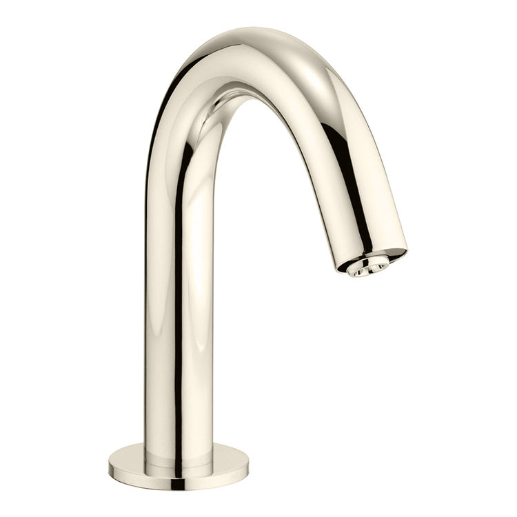 TOTO Helix EcoPower Lavatory Faucet, 0.5 GPM, Thermal Mixing, 10-Second Discharge, Single-Hole Mount, Polished Nickel - TEL5LC10R#PN