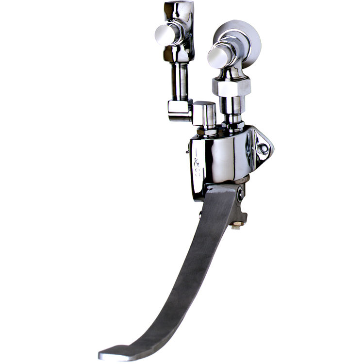 T&S BRASS B-0508-02 SINGLE PEDAL VALVE, WALL MOUNT, ANGLE LOOSE KEY STOP, VOLUME