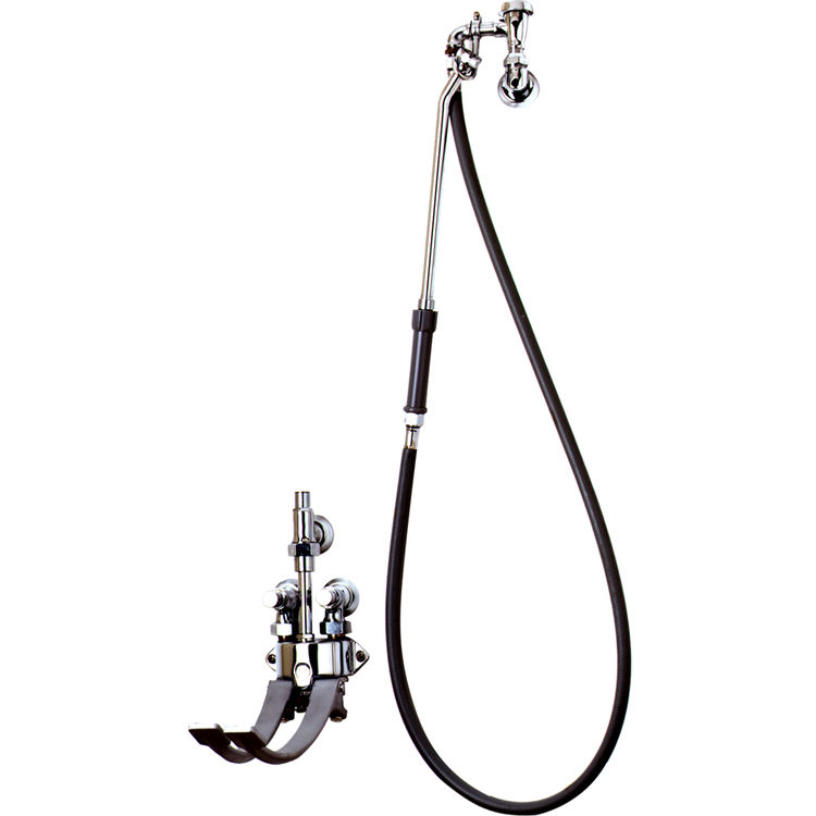 T&S Brass B-0677 Bedpan Washer, Pedal Valve with Integral Stops