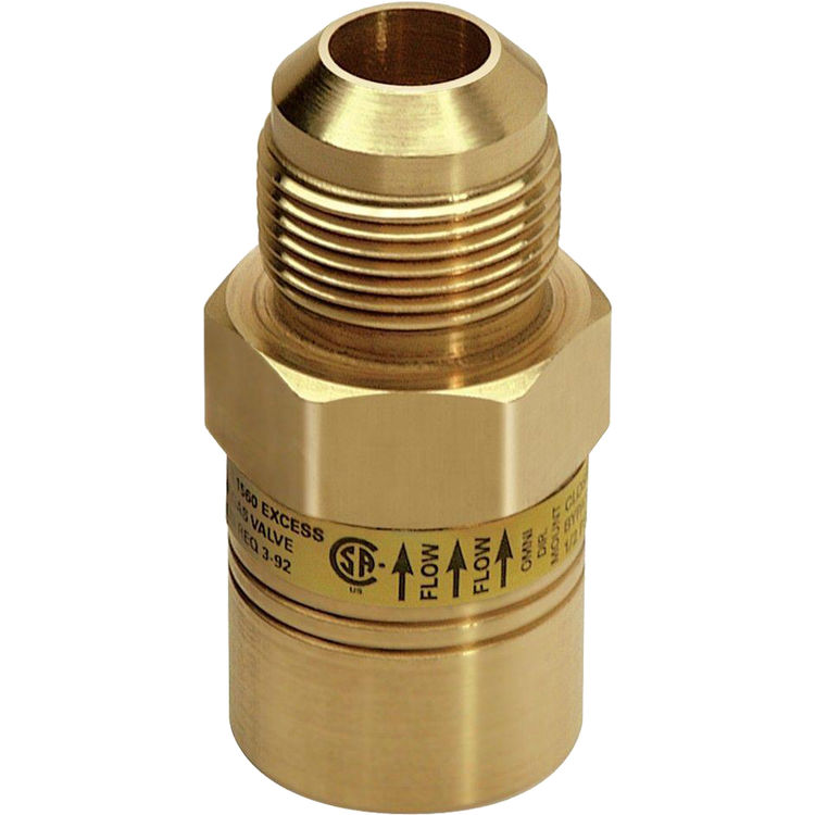 BRASSCRAFT MEU1-10-12P *Safety+PLUS 5/8"x 3/4" FLxFIP EXCESS FLOW VALVE MIN 75K, MAX 135K, CLOSED 195K