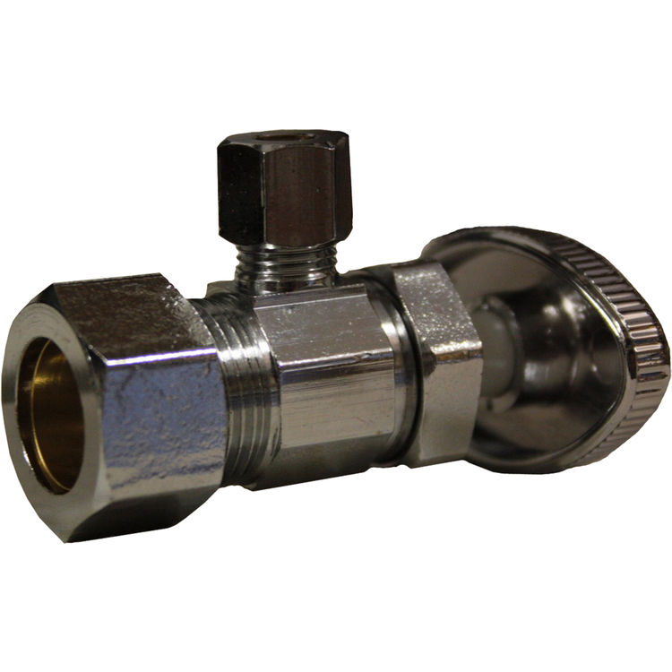 5/8" OD x 1/4" OD Angle Stop Ball Quarter Turn
