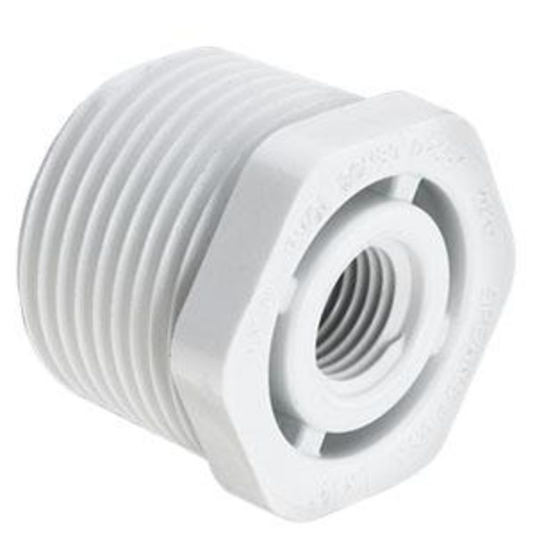 Schedule 40 PVC Bushing, 1-1/2" x 1-1/4", Threaded - PVCB112114TT