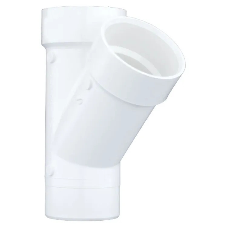 2" PVC Wye DWV (Drain Waste and Vent) - Spigot x Hub x Hub