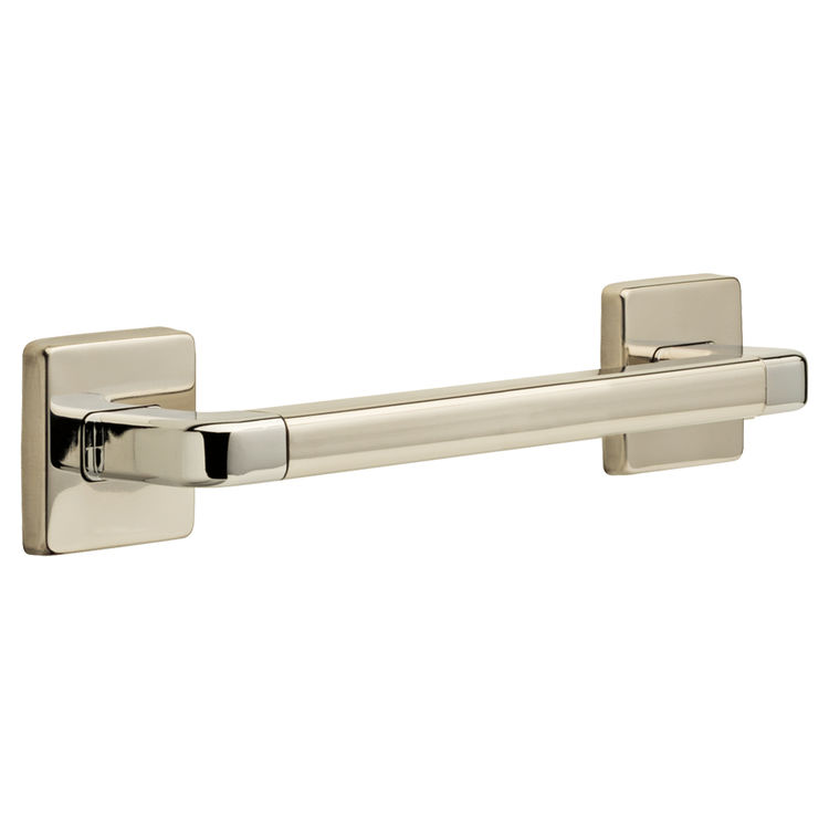 Delta 12" Modern Angular Decorative Grab Bar, ADA-Compliant, Polished Nickel - 41912-PN