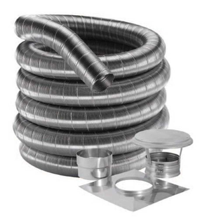 DuraVent 4DF304-25K DuraFlex 304 Basic Kit, 4" x 25'