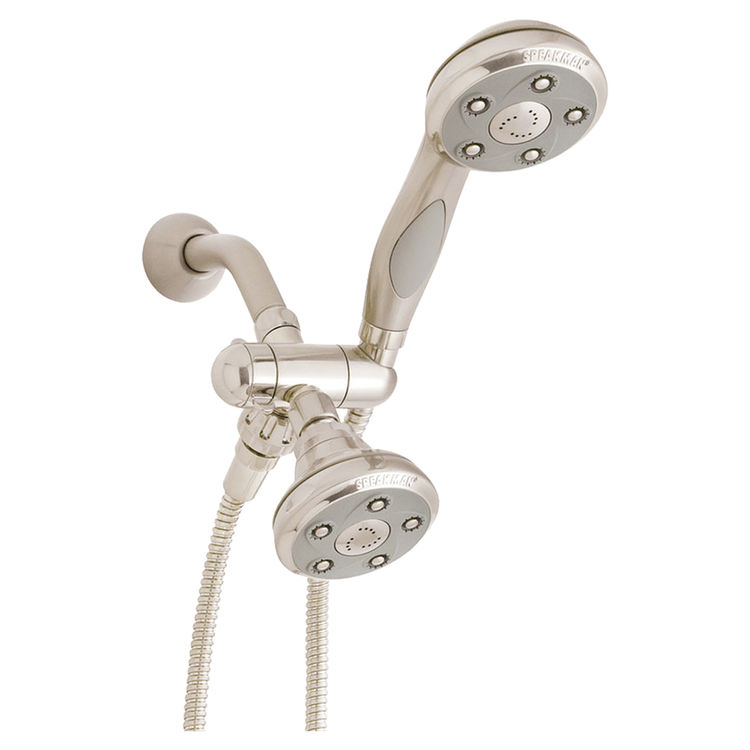 Speakman Napa Anystream 2-Way Shower Combination with 60in Metal Hose and Mounting Bracket, 2.5 GPM, Brushed Nickel - VS-232007-BN