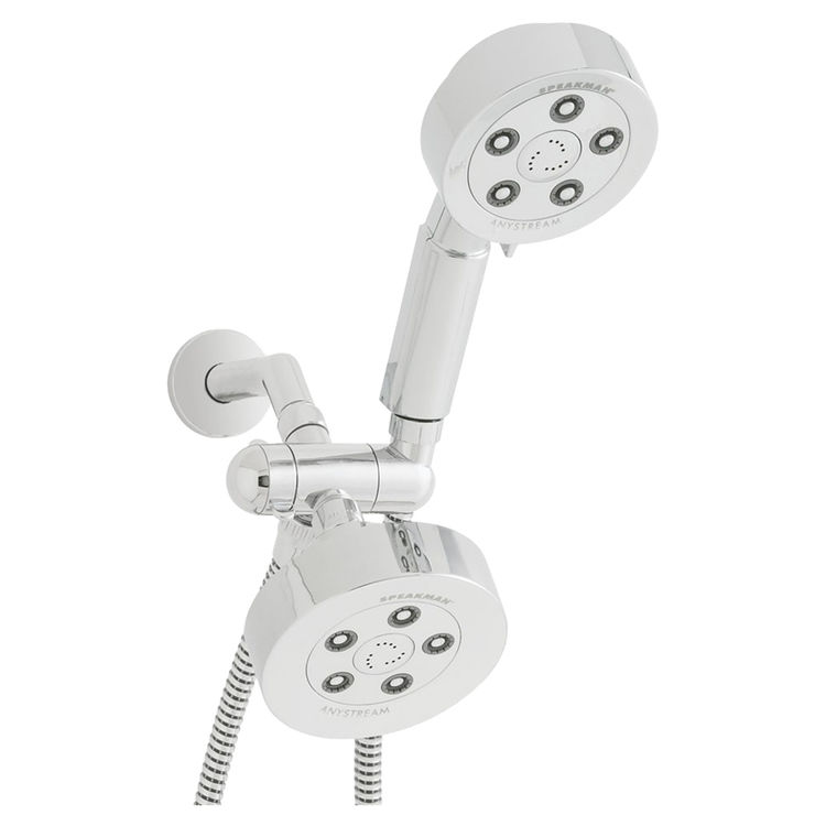 Speakman Neo Anystream 2-Way Diverter Shower Combination with 60in Metal Hose, 2.5 GPM, ASME A112.18.1/CSA B125.1 Compliant, Chrome - VS-233010