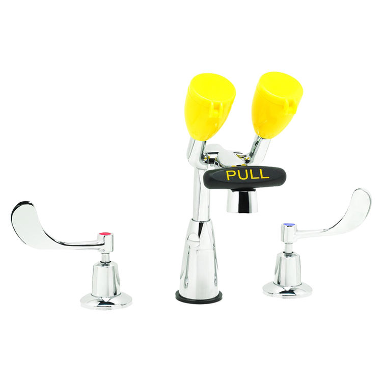 Speakman SEF-1000-CA Eyesaver Chrome / Yellow Eye Wash/Faucet Combination