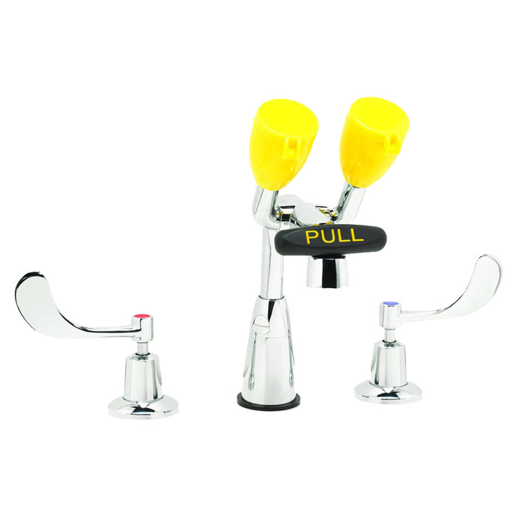 Speakman SEF-1000-CA-TW Eyesaver Chrome / Yellow Eye Wash/Faucet Combination