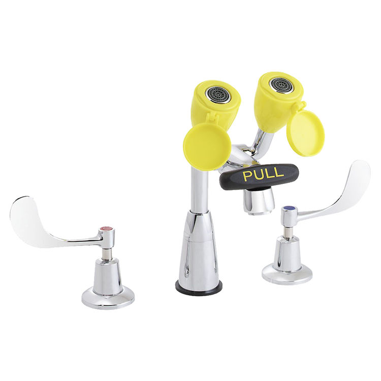 Speakman SEF-1000-ST Eyesaver Chrome / Yellow Eye Wash/Faucet Combination