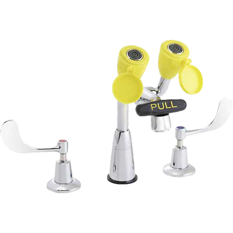 Speakman Sef-1800-Ca Eyesaver Chrome / Yellow Eye Wash/Faucet Combination