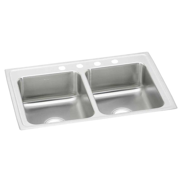 Elkay LRAD331960X 18 Gauge 33" X 19.5" X 6" Double Bowl Kitchen Sink