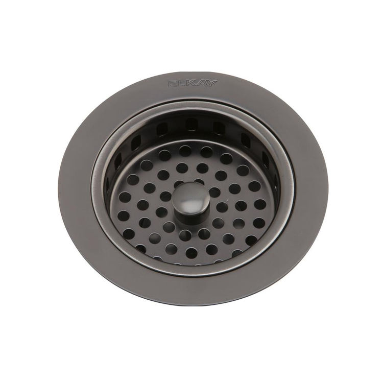 Elkay LKS35AS Drain Fitting Body & Basket w/ Rubber Stopper, Antique Steel