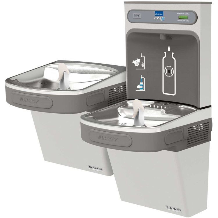 Elkay EZSTLG8WSSK EZH2O Bottle Filling Station & Versatile Bi-Level ADA Cooler, Stainless
