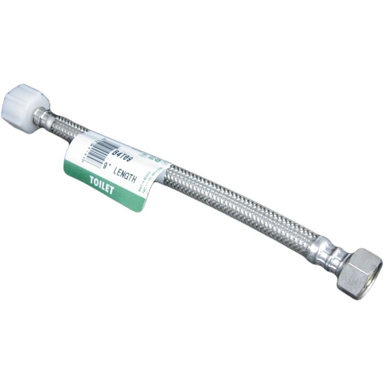 1/2" IPS x 7/8" x 9" Fill Valve Thread Flexible Braided Stainless Steel Closet Supply
