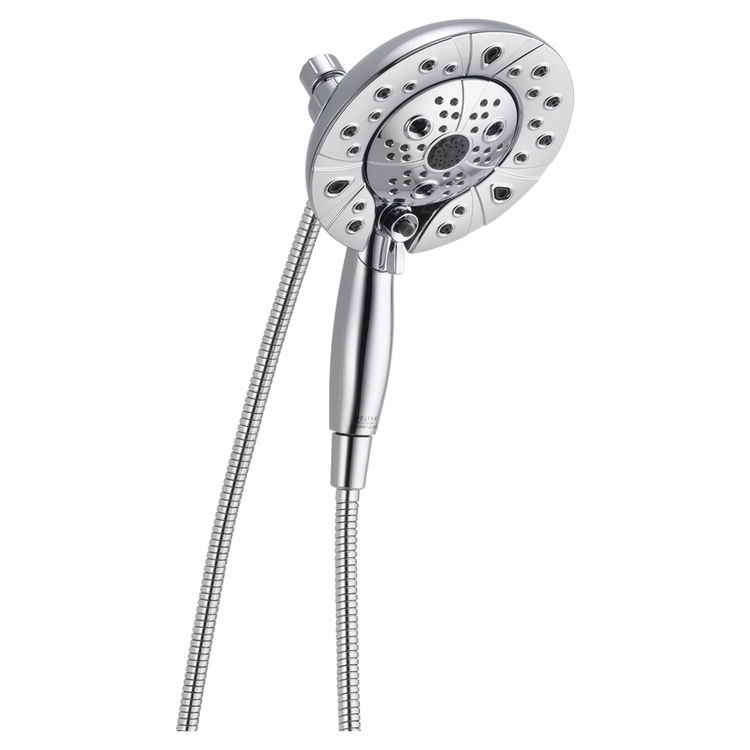 Delta Universal Showering 1.75 GPM In2ition 5-Setting Two-In-One Shower with H2Okinetic Technology, MagnaTite Docking, Round Head, Chrome - 58480-PK