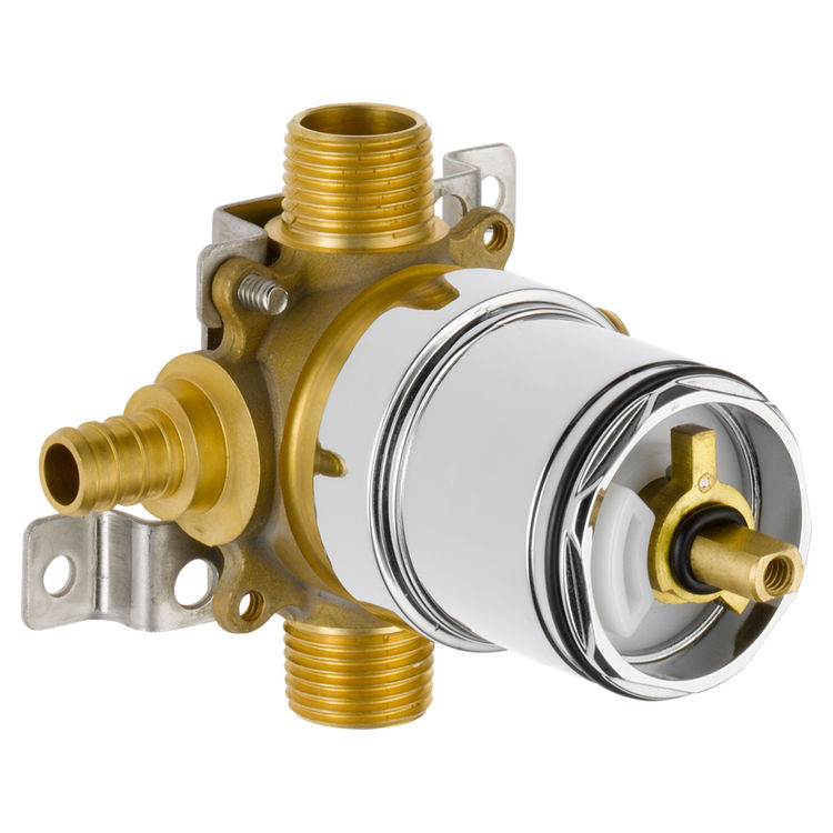 Peerless PTR188700-PX Pressure Balance Tub/Shower Rough-In Valve, 1/2" PEX Crimp Inlets/Universal Outlets