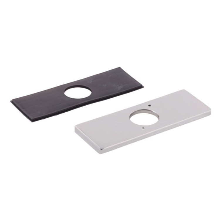 Delta RP78358 Modern Rectangular 3-Hole Escutcheon and Gasket, Chrome